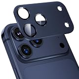 Podick カメラカバー iPhone 17 Pro用 カメラ保護 いPhone 17 Pro 対応 レンズカバー 全面保護 9H強化ガラス アルミ合金 耐衝撃 キズ防止 高透過率 黒縁取り 露出オーバー防止 防滴 防塵 貼り付け簡単 自動吸着 気泡ゼロ アイフォン17 プロ レンズフィルム (ブルー)