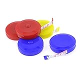 uxcell メートル巻尺　スプリングメジャー　製ファイバーグラス製ラウンドシェイプケーシング　3個　1.5m