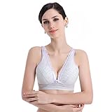 mioim 授乳ブラ 授乳ブラジャー 下着 授乳対応 前開き ノンワイヤー 産前産後兼用 赤ちゃん 乳児 も安心 乳首 隠せる 矯正 调整 垂れない 揺れない 優しい綿 (M, パープル)