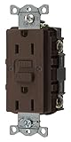Bryant Electric GFRST15 15 Amp 125V Commercial/Residential Self Test Duplex GFCI Receptacle, Brown [