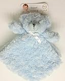Blankets and Beyond Blue Rosette Bear Nunu Baby Security Blanket by Blankets and Beyond [並行輸入品]