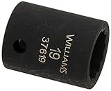 Williams 37619 1/2-Inch Drive 19mm Standard Impact Socket 12-Point [並行輸入品]