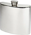 Wentworth Pewter- Plain Pewter Kidney Flask,Hip Flask, Spirit Flask, 6oz capacity