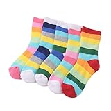 (ビグッド)Bigood 可愛い 5足セット ベビー キッズ 男の子 靴下 ソックス 子供用 ショートソックス 女の子 綿 ボーダー 出産祝い 秋 冬 色 ランダム 厚手 防寒 カラフル S