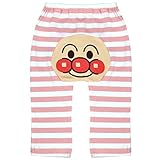 アスナロ（ボトムス ハーフパンツ） アンパンマン モンキーパンツ ベビー 子供 男の子 女の子 ニット95 ピンク