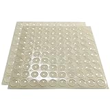 【EDEN】お買得 100粒×2シート（計200粒） 業務用 戸当たりクッション 円形 半透明 9.9mm すべり止め 衝撃音防止 緩衝材 消音 キズ防止 [E341]