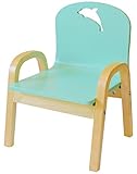 MAMENCHI 木製キッズチェア 組立済 イルカ スカイブルー C-0592