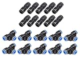 空気圧 クイック継手 ワンタッチ 継手 ストレート 6mm 10個 ＆ T型 6mm 10個 配管用 PU6 PE6