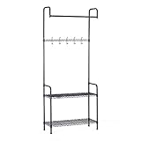 国華園　ハンガーラック・フックバー付　１個　パイプ径19mm ラック　幅75×奥行30×高さ180cm 6.7kg エポキシ加工