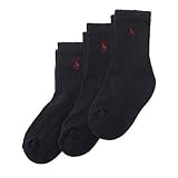 ポロ ラルフローレン ポニー付・クルーソックス・3足セット[ネイビー](男の子7歳以上用)9～11（22～25cm）サイズ [並行輸入品]