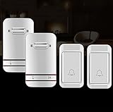 WYMLKUD セルフパワーワイヤレスドアベル、 世帯 防水 スマート交流ドアベル、 ABS材料、 白、 5のスタイル (色 : 白, サイズ さいず : B2)