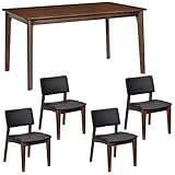 タマリビング ダイニングセット ウォルナット 【5点セット】幅135cm 組立設置なし 胡桃 50003431-37 3個セット