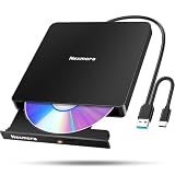 【2025革新型・高速USB3.0対応】 CD DVDドライブ 外付け 静音 DVDプレーヤー 外付けDVDドライブ USB3.0＆Type-C両接続 読取/書込可 CDプレーヤー バスパワー駆動 外付けCDドライブ 軽量 薄型 光学ドライブ 外付け CDドライブ Mac PC パソコン Windows11対応 Windows10/8/7XP 外付け CD DVD ドライブ (ジェットブラック)