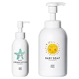 ママベビー クリームローション × ベビーソープ(泡タイプ全身用) セット『無添加/オーガニック/ギフト』(150mL ×400mL)