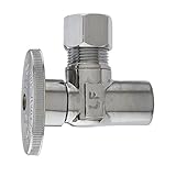 Keeney Manufacturing K2782PCLF Quarter Turn Angle Valve, 1/2", Chrome [並行輸入品]