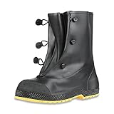 Servus SuperFit 12" PVC Dual-Compound Men's Overboots, XS - XL Sizes, Black & Yellow (Bagged) [並行輸入品