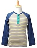 ラゲッドバッツ　RuggedButts　長袖Tシャツ　　男の子　ＵＳＡ　RuffleButtsの弟ブランド (イエロー＆グレーストライプ, 2T) [並行輸入品]