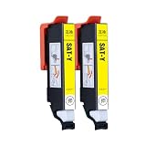 【SEASKY】SAT-Y イエロー 染料 2個セット エプソン EPSON 対応 サツマイモ SAT インクカートリッジ 互換インク 純正 と併用可能 残量表示機能付 さつまいも インク ISO9001認証工場 EP-715A EP-815A EP-714A EP-814A EP-712A EP-812A EP-713A EP-813A プリンターインク