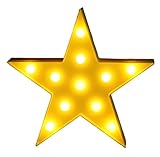 Stork Corp ベッドランプ 星型 LED ナイトライト イルミネーションライト 寝室ライト 電池式 お祝い 飾り付け (イエロー)