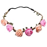 B Blesiya 可愛い　赤ちゃん　ヘッドバンド　タイバック　フラワー　花　キッズ　クラウン　ヘッドバンド　お誕生日 記念日 撮影