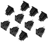 US 3 Pins Power Socket Plug Black AC 125V 15A Pack of 10 [並行輸入品]