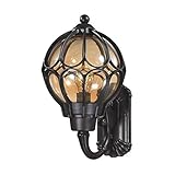 1-Light Outdoor Sconce in Matte Black [並行輸入品]
