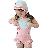 WIN 女の子　水着 可愛いパフ袖　女児水着 キッズ セパレート　リボン　袖なし　かわいい　スイミングウェア (4#)