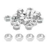 PATIKIL スチールヘキサナットM10x1x7mm 40個 メートル細いねじ炭素鋼亜鉛めっき仕上げ ハードウェアねじナット 機械製造 産業用 14mm幅