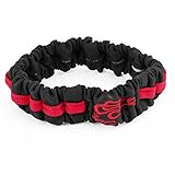 uxcell 車用リアビューミラーカバー ナイロン ブラック レッド 一個入り ベストマッチ