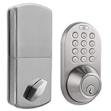 MiLocks TF-02SN Digital Deadbolt Door Lock with Electronic Keypad for Exterior Doors, Satin Nickel by MiLocks