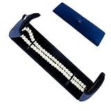 Copeflap ネックレス ギフトケース ネックレスケース 収納 保管 パールネックレスケース ジュエリーケース (ネイビー)