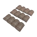 ChaosAirsoft ラバーレールガード 12個セット 20mmレール対応 ハンドガード用 レールカバー (タン)