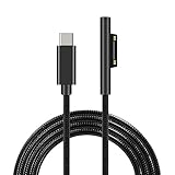 Surface PD 急速充電 ケーブル USB TYPE-C アダプタ Pro6/5/4/3 Go book 長さ1.5m (ブラック)