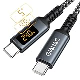 240W USB Cケーブル [1M] 超急速充電USB Type C ケーブル PD 4.0 48V/5A USB C to USBタイプC充電 20Gbps、LED表示付き iPhone 16 15、Macbook Pro、MacBook Air、iPad Pro、Galaxy S24/S23/S22/S21、Huawei 等Type C機種対応