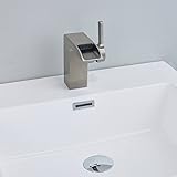 Eviva Jaida C。water-fallシングルハンドル(レバー)バスルームシンク蛇口(つや消しニッケル)