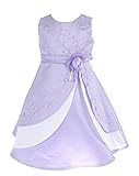 絹織物、セレモニー ベビードレス、ページェントドレス、サイズ S/M/L/XL (85cm, ライラック) L6339b-L