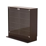 コレクションラック　ロータイプ深型　ダークブラウン  送料無料