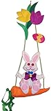 In the Breeze Bunny Swinger Outdoor Hanging Decor [並行輸入品]