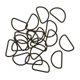 Dカン レザークラフト 金具 D字リング セット ハンドメイド パーツ バッグ 金具 接続金具 革小物 キーホルダー アクセサリー制作 (アンティークゴールド, 内径32mm 20個入)