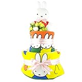 おむつケーキ ミッフィー ミッフィー miffy 2段 出産祝い ベビーギフト タオル ぬいぐるみ miffy1