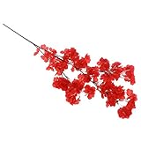 Homyl 人工　現実的　桜花　美しい　シルク花　結婚式　花束　装飾花　全5色 - 赤