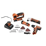 VonHaus 4-Piece 12V Cordless Power Tools Combo Kit Set: 2-Speed Drill / Driver, Multi Purpose Saw, M