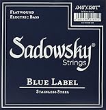 ブルーラベルベース弦 ステンレス5弦 フラットワウンド5弦 045-130 SBF45B Blue