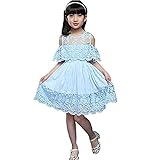 ベビーゴー　子供ドレス キッズ 女児 ガールズワンピース 肩開き　レース　ワンピース 発表会 結婚式 入園式 文化祭 演奏会 花嫁介添人 パーティー ベビー 子供 ノースリーブ お嬢様 ドレス フォー