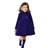 Tovadoo 子供服 ベビー服 女の子 コート アウター 秋冬物 防風着 保温 丸襟 リボン プリンセス アンティーク調 高級感 フォーマル 結婚式 パーティー 2-6歳