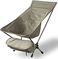 FIELDOOR ポータブルコンパクト アウトドアチェア ミドルバック ロータイプ 【T/C ポリコットン カーキ】 耐過重150kg 軽量コンパクト 折りたたみ ウルトラライト タクティカル