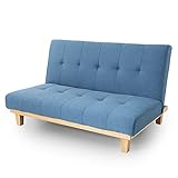 LOWYA （ロウヤ） ソファ ソファベッド リクライニング 天然木脚 ハイバック ローシート 2.5人掛け ネイビー おしゃれ 新生活