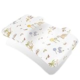 WARMQ　ベビー枕 向き癖防止枕 可愛いウサギ型 スリーピングピロー 快眠 低反発ピロー 新型ベビーまくら 汗取り 吐き戻し 鼻づまり ベビー用 斜頭 絶壁頭 猫背 低反発ピロー 寝ハゲ対策 綿10