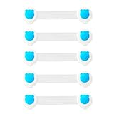 NUOLUX ベビーガード ストッパー　 ペット 子供 安全ロック ドアロック 5個セット（青）