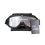 OneTigris　タクティカルゴーグル　パラシュート･軍用･サバゲー･オートバイ･安全保護用など　軽量goggle (ブラック)